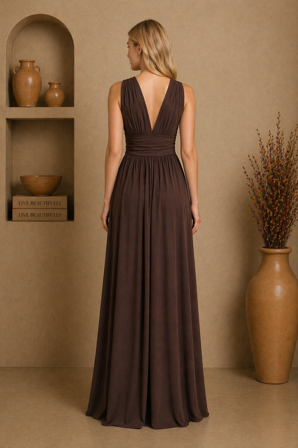 Caridad | Mono sin Mangas Elegante y de Pierna Ancha