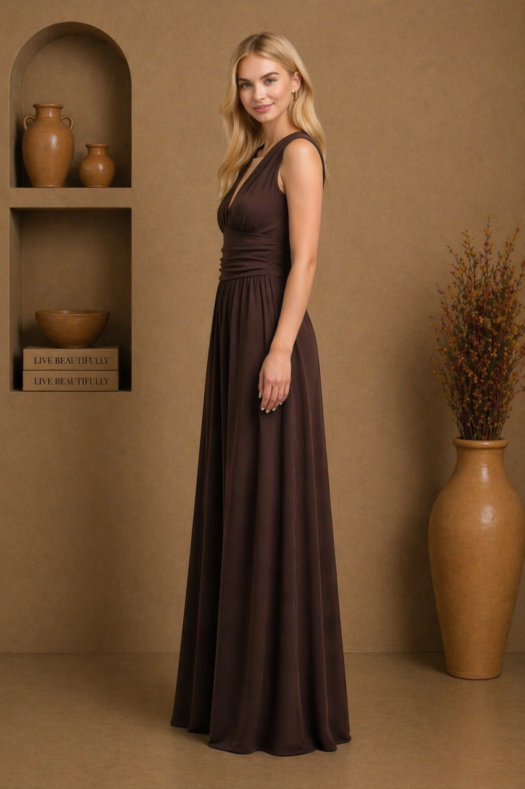 Caridad | Mono sin Mangas Elegante y de Pierna Ancha