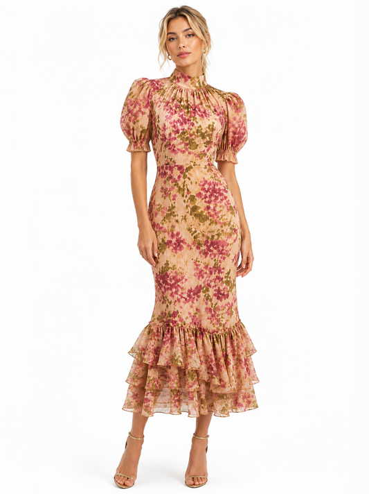 Flora | Vestido estampado de rosas
