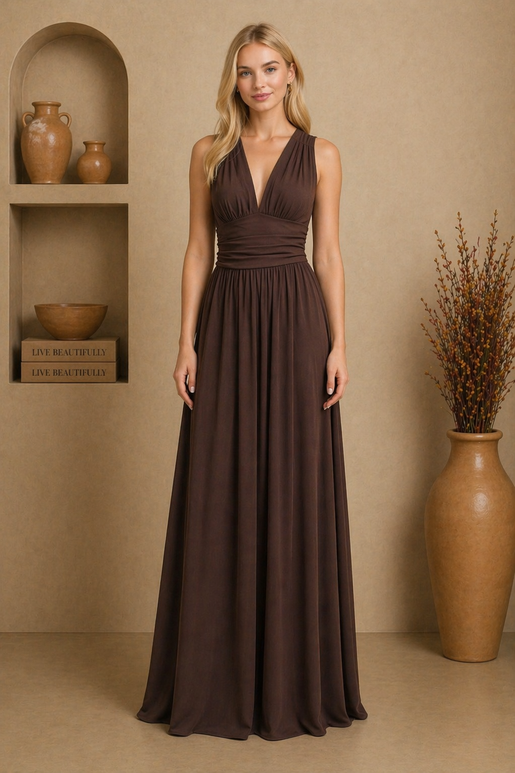 Caridad | Mono sin Mangas Elegante y de Pierna Ancha